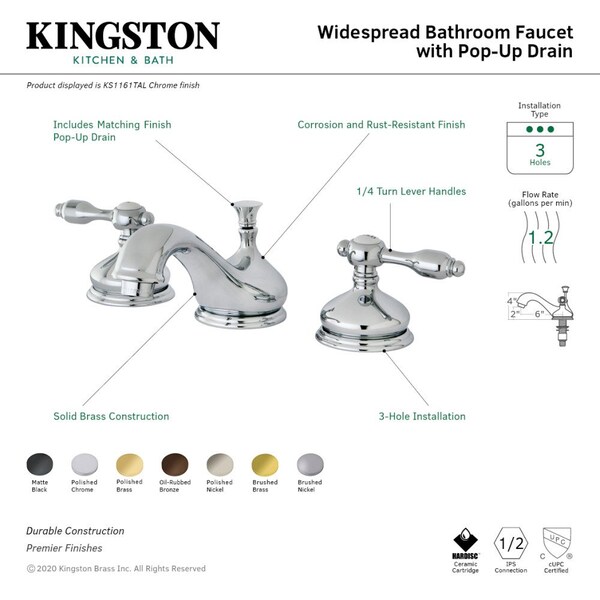 KS1168TAL 8 Widespread Bathroom Faucet, Brushed Nickel